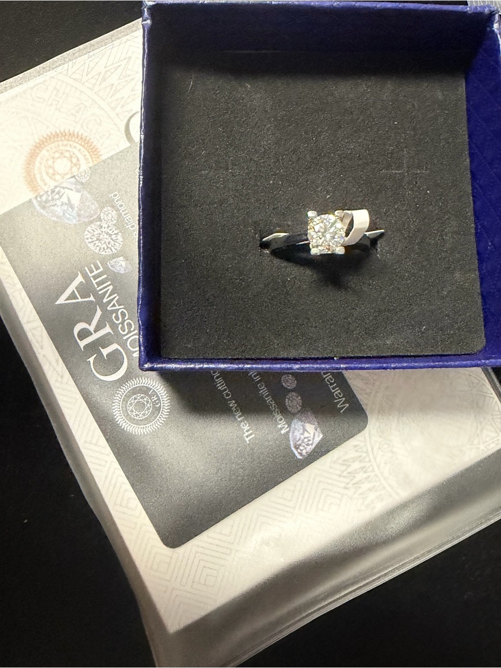 Silver Solitaire Cubic Zirconia Ring - White